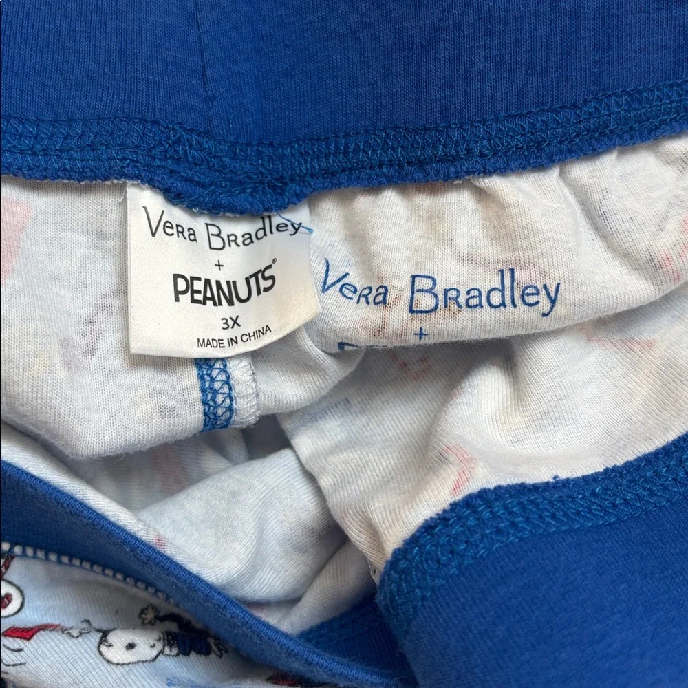 Vera Bradley x Peanuts Snoopy Ski Jump Printed‎ Pajama Set Women’s size 3X